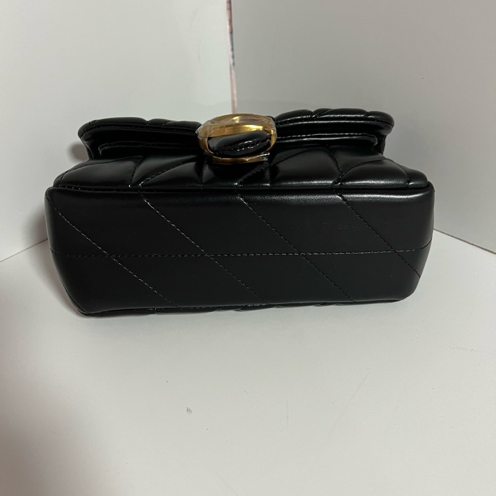 Coach Black Quilted Shoulder Bag with Gold Hardware - Picture 3 of 6